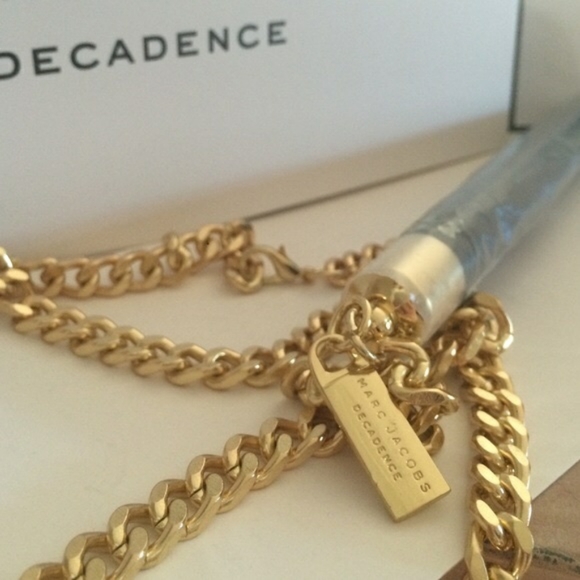 Marc Jacobs Decadence Gold Tone Chain Black Tassel Necklace - Picture 4 of 11